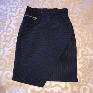 H&M pinstripe pencil skirt